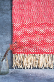 Plaid en laine rouge