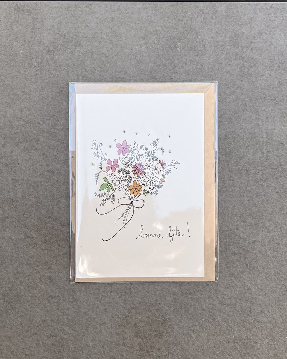 Carte double 'Bonne Fête'