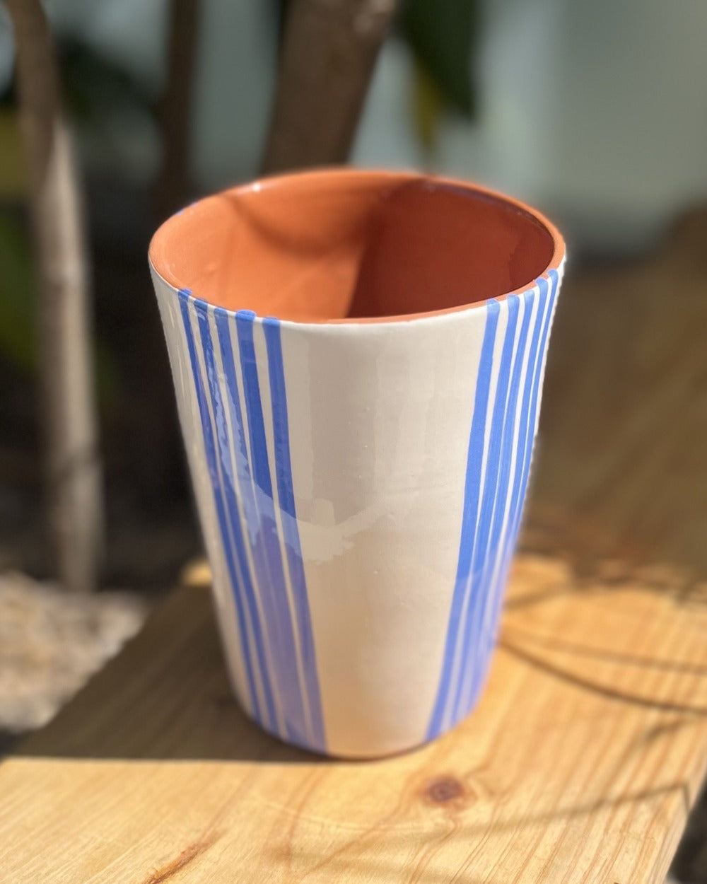 Maxi tasse bloc rayures bleues