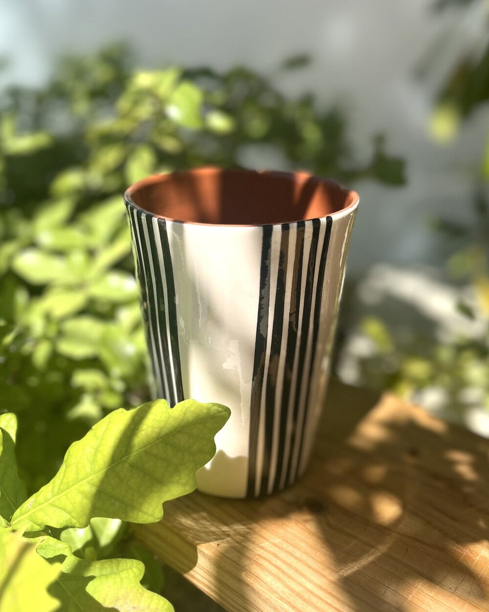 Maxi tasse bloc rayures noires