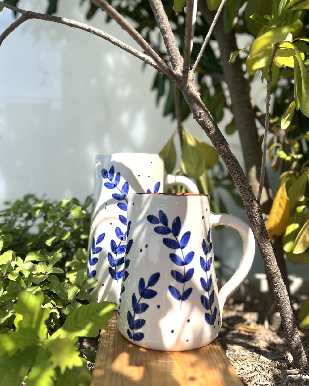 Pichet Folhas bleu