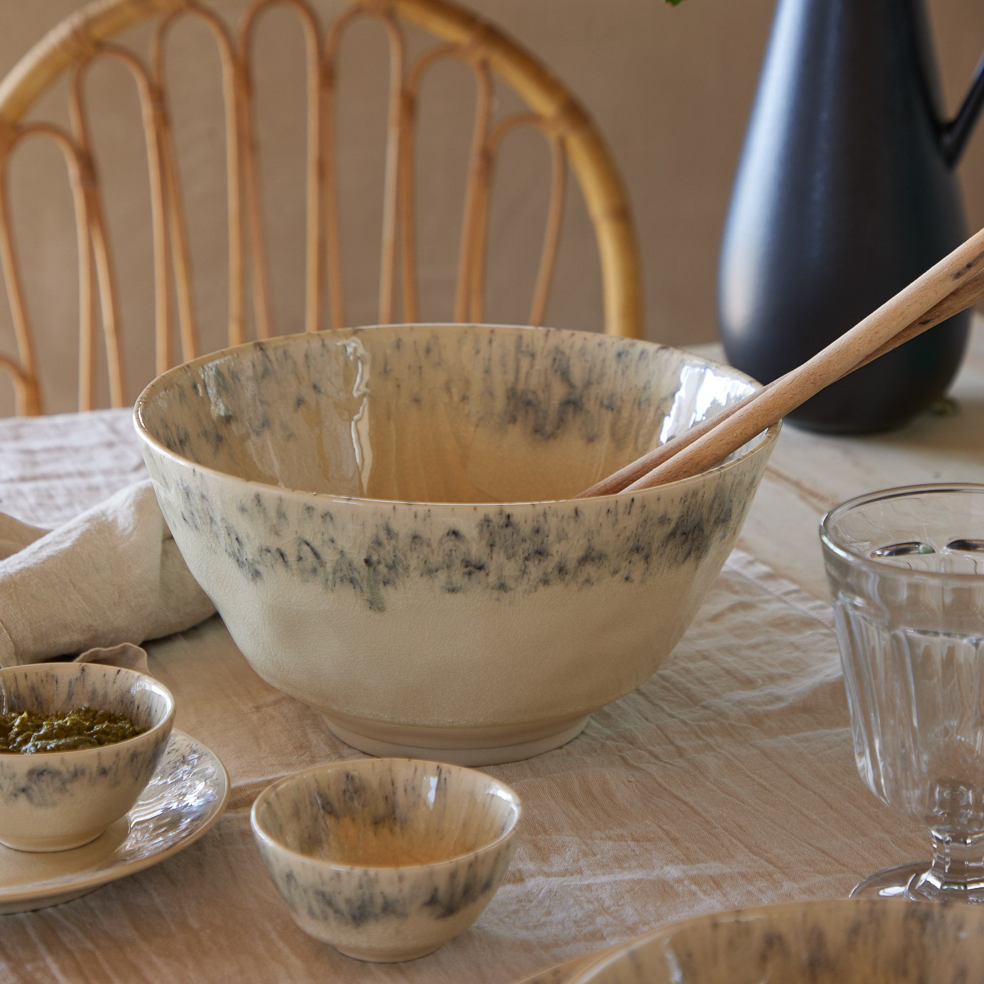 Pearl stoneware bowl