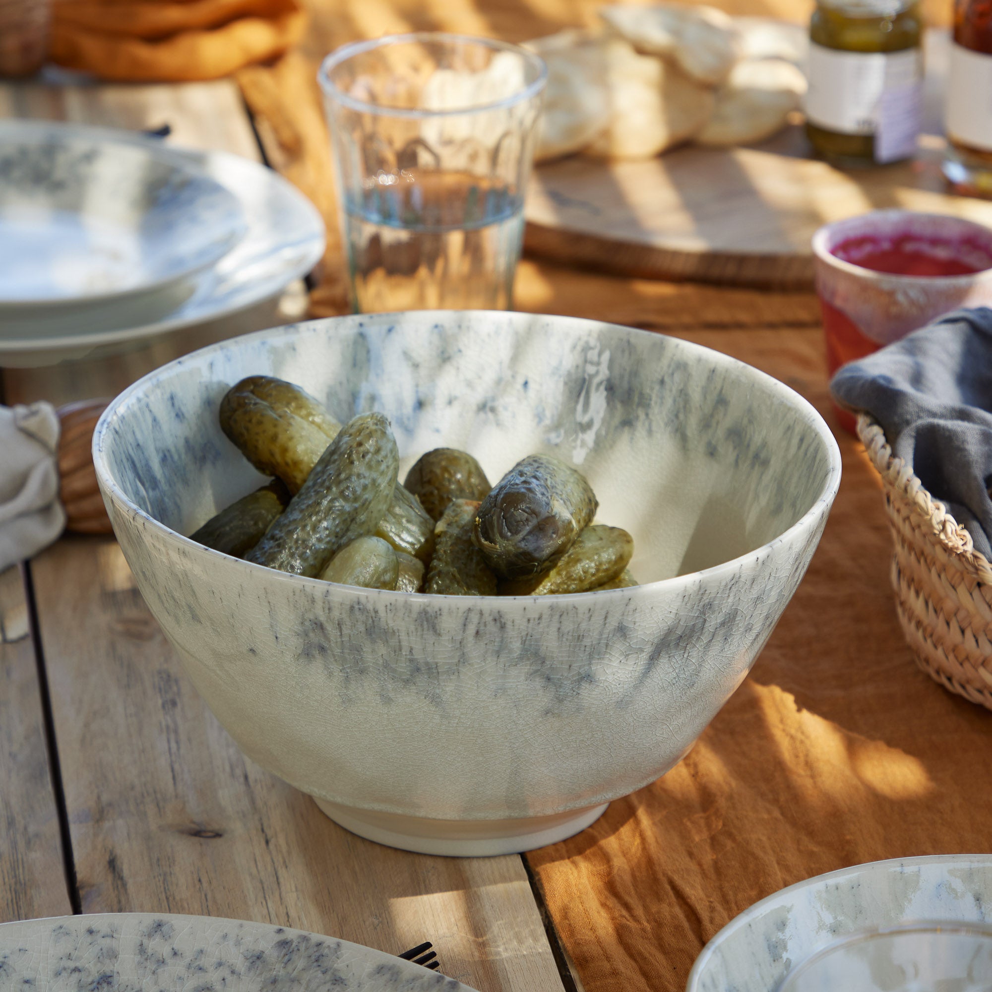 Pearl stoneware bowl