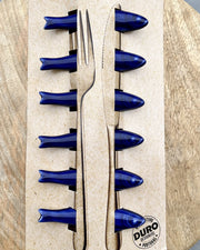 Set 6 porte-couteaux sardine bleu marine