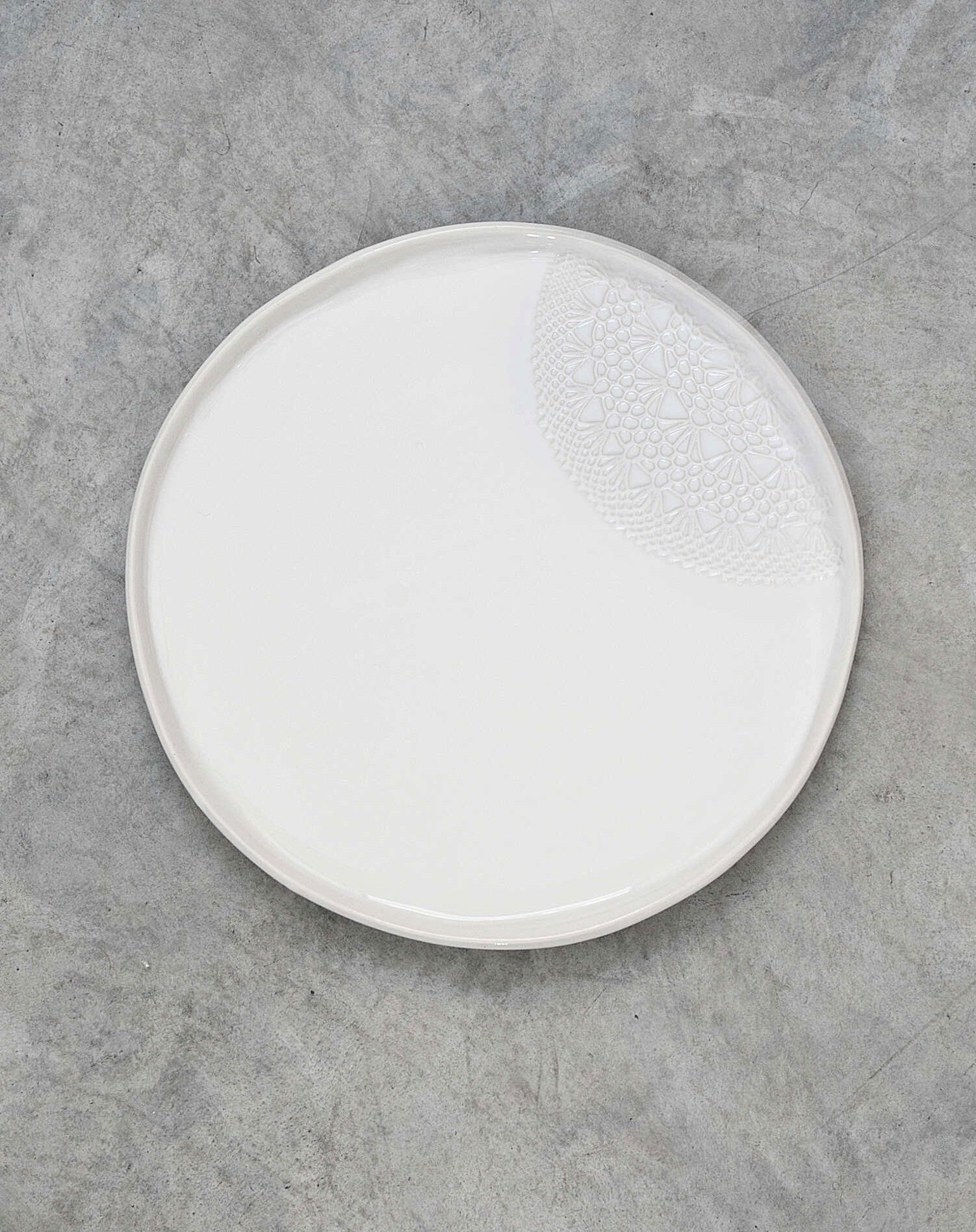 Assiette Dentelle n°2 blanche