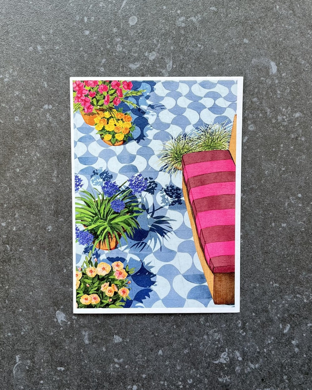 Carte postale 'Terrasse fleurie'