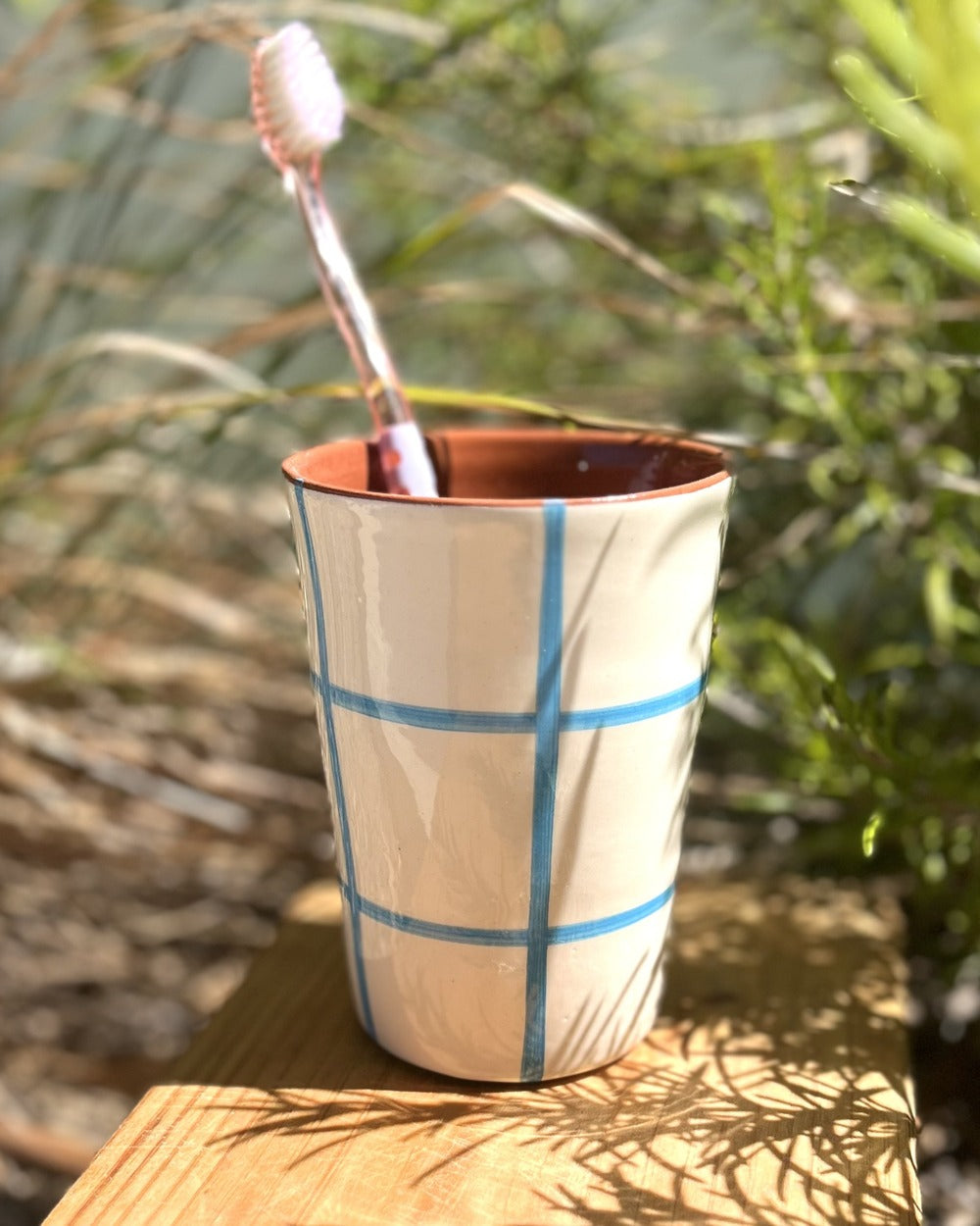 Maxi tasse rayures torchon turquoise