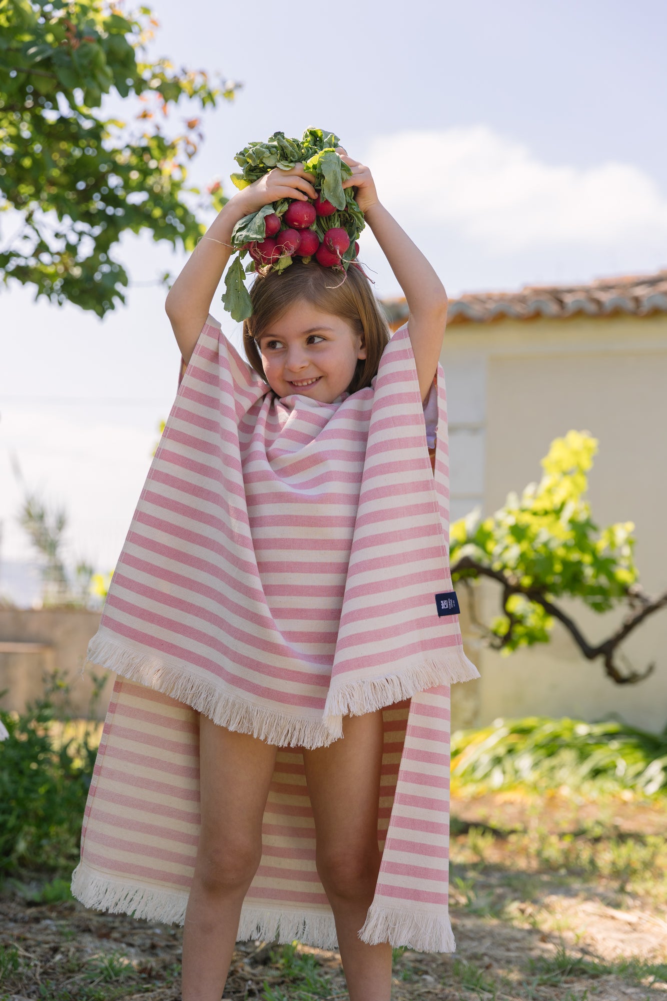 Hooded bath poncho