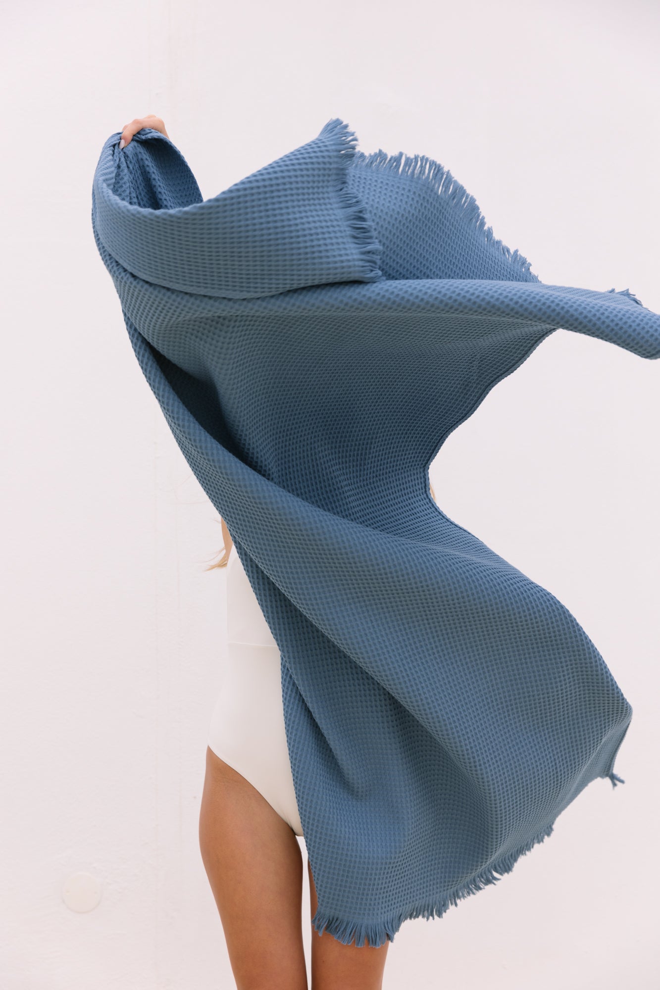 Honeycomb cotton bath towel