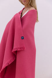 Honeycomb cotton bath towel
