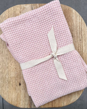 Pink honeycomb tea towel