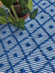 Amelia navy and white rug (50 x 100)