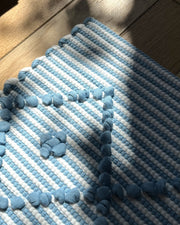 Tapis Amelia bleu et blanc (50 x 100)
