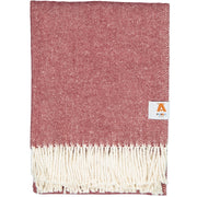 Plaid XL en coton bordeaux